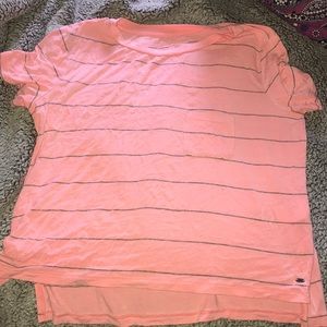 American Eagle Striped Tee w/ Pocekt